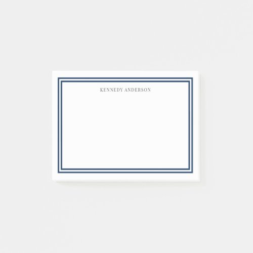 Custom Color Modern Classic Borders Personalized Post_it Notes