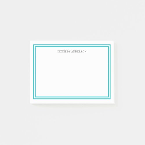 Custom Color Modern Classic Borders Personalized Post_it Notes
