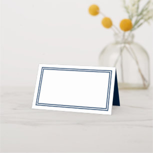 Custom Color Modern Classic Borders Place Card