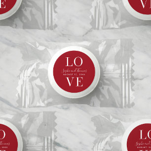 Custom Color Modern Elegant Love Wedding Life Saver® Mints
