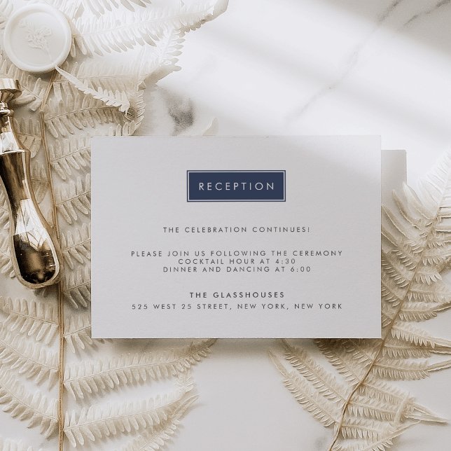 Custom Color Modern Wedding Reception Enclosure Card (Creator Uploaded)