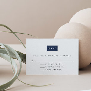 Custom Color Modern Wedding RSVP Card