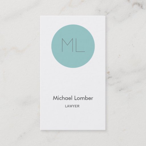 Customizable Custom Color Monogram Circle Modern Business Card