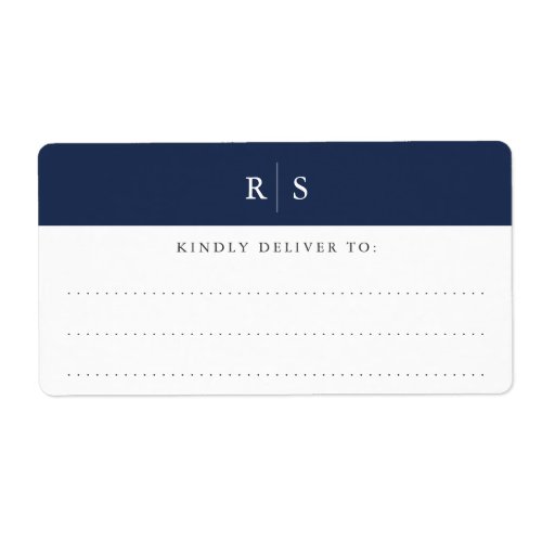 Custom Color Monogram Oversized Address Label