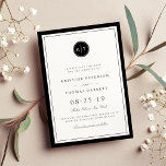 Custom Color Monogram Save the Date Card<br><div class="desc">Customize these simple and elegant monogram save the date cards to match your colors, or choose from several presdesigned templates in popular weddings colors. Simply add your event details using the template fields provided, then click "customize it" to change colors. Shown in classic, crisp black and white. An elegant double...</div>