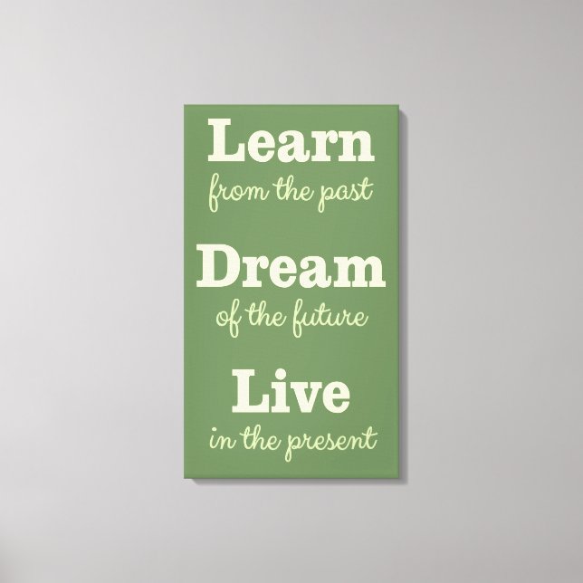 Custom color Motivational Quote canvas print (Front)