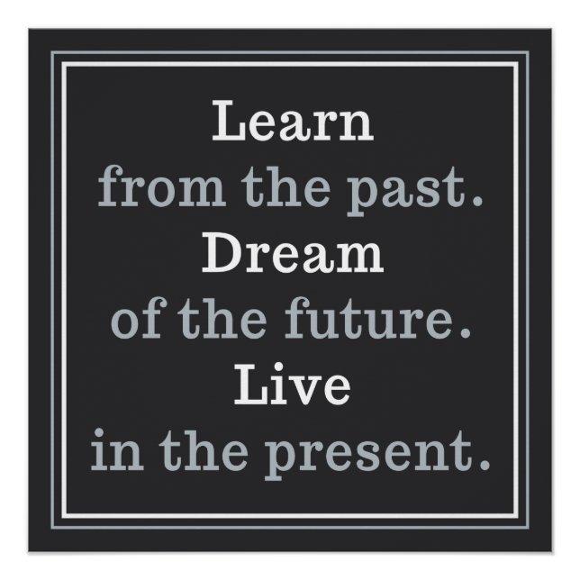 Custom color Motivational Quote poster (Front)