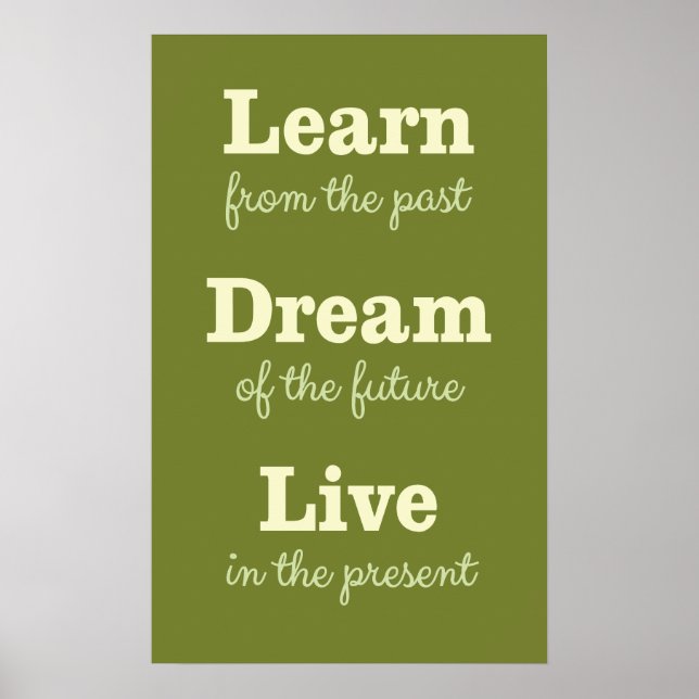 Custom color Motivational Quote poster (Front)