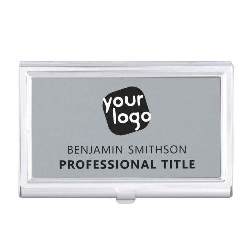 Custom Color Name Title Add Your Logo Here Branded Business Card Case