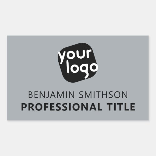 Custom Color Name Title Add Your Logo Here Branded Rectangular Sticker