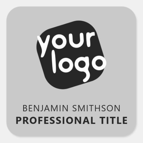 Custom Color Name Title Add Your Logo Here Branded Square Sticker