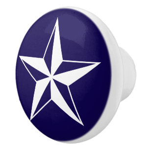 Custom color nautical star ceramic knob