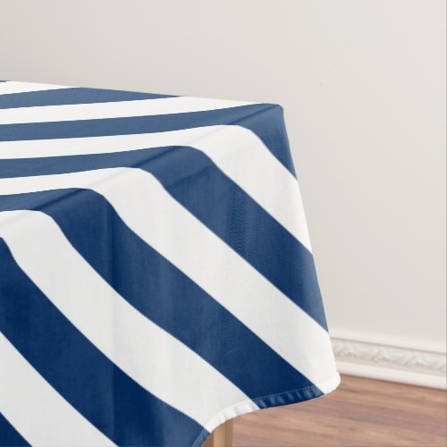 Custom color navy blue stripes tablecloths