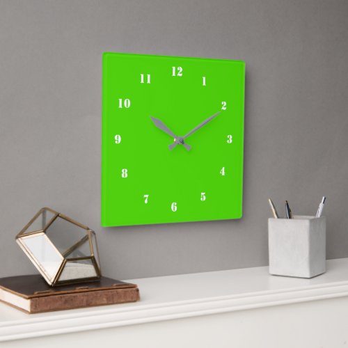 Custom Color Number Fonts Modern Neon Green Clock