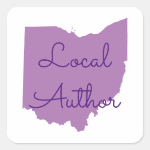 Custom Color Ohio Local Author Square Sticker