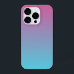 Custom Color Ombre iPhone 14 Pro Case<br><div class="desc">A cyan blue gradient starting from the bottom,  blending into custom color of your choice matte iphone case</div>