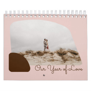 Custom Color Our Year Of Love First Anniversary Calendar