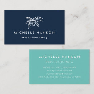 Custom Color Palm Tree Business Card