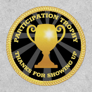 Custom color participation trophy personalized patch