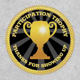 Custom color participation trophy personalized patch
