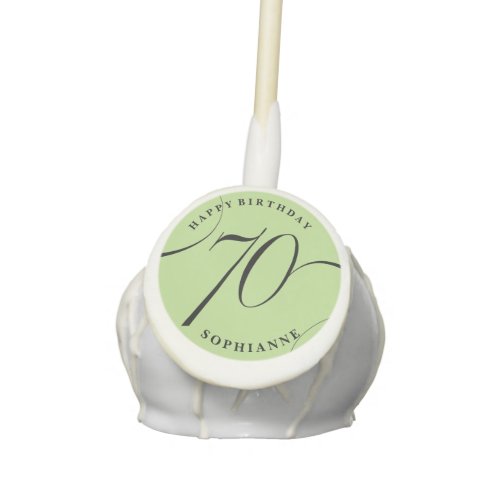 Custom Color Personalized 70th Birthday Cake Pops