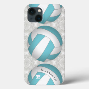 custom color personalized girl's volleyball iPhone 13 case