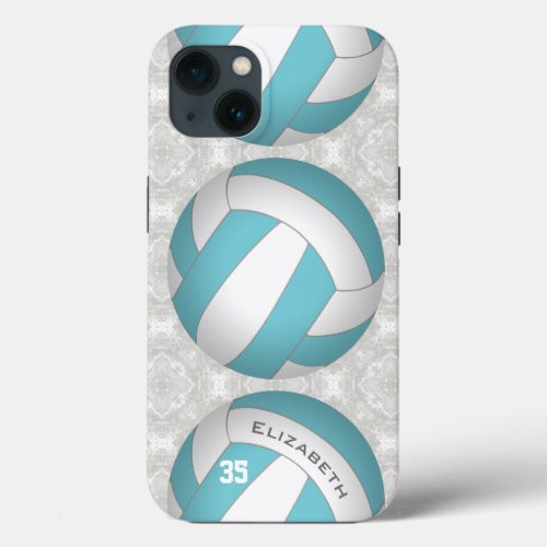 custom color personalized girls volleyball iPhone 13 case