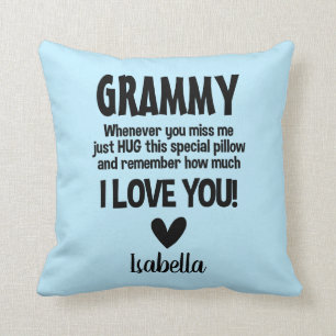 Custom Color Personalized Grandparent Pillow