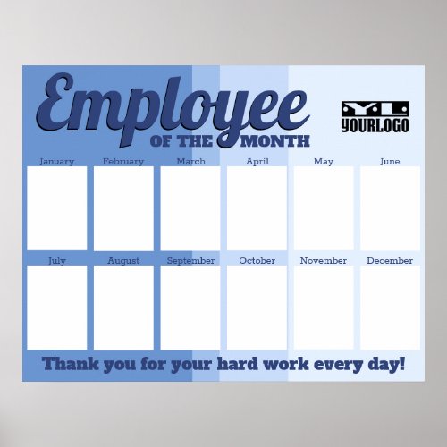 Custom color photo employee of the month display p poster