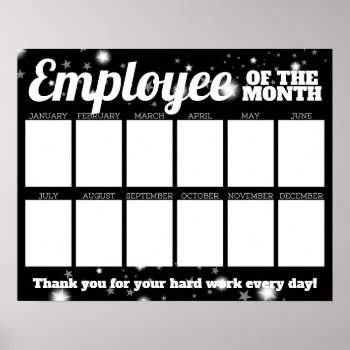 Custom Color Photo Employee Of The Month Display P Poster by yourockawards at Zazzle