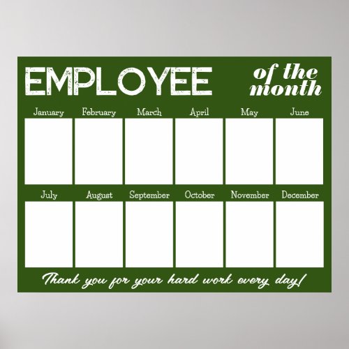 Custom color photo employee of the month display p poster