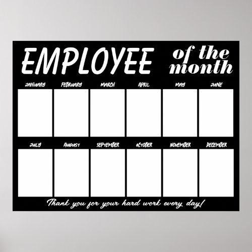 Custom color photo employee of the month display  poster