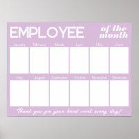 Custom color photo employee of the month display