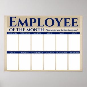 Custom color photo employee of the month display poster