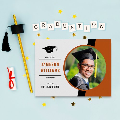 CUSTOM COLOR Photo Graduation Announcement