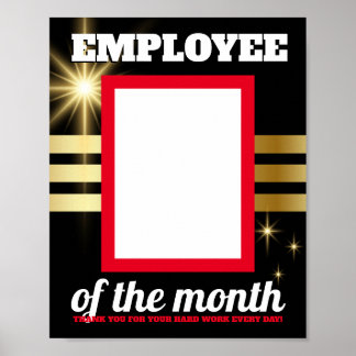 Custom color photo insert employee of the month po poster