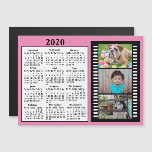 Custom Color Photos 2020 Calendar Magnet