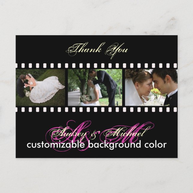 Custom Color/Photos Thank you postcards (Front)