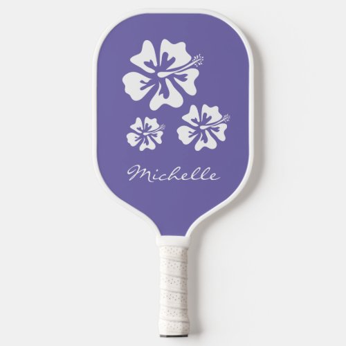 Custom color pickleball paddle with floral design