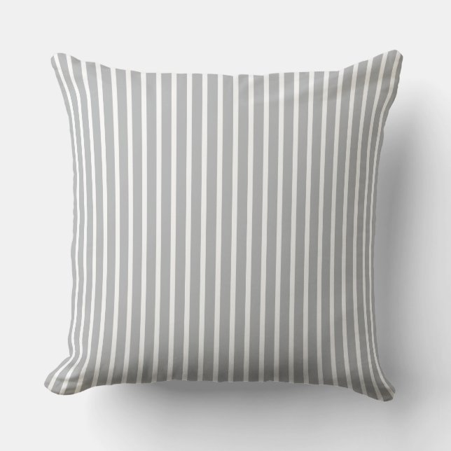 Custom Color Pinstripe Pattern Throw Pillow (Front)