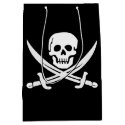 Custom Color Pirate/Skulls/Swords Black Gift Bag