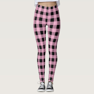 Custom Color Plaid Pattern Leggings