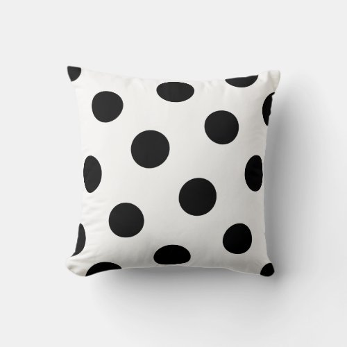 Custom Color Polka Dot Throw Pillow