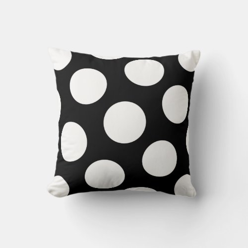 Custom Color Polka Dot Throw Pillow