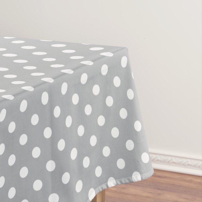 Custom Color Polkadot Pattern Tablecloth (In Situ)