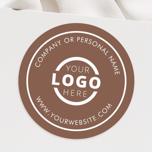 Custom Color Promotional Business Logo Branded Classic Round Sticker