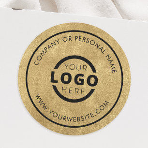 Custom Color Promotional Business Logo Branded Classic Round Sticker