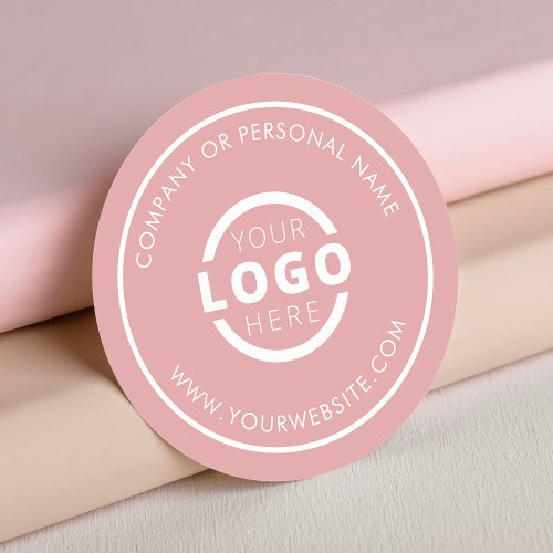 Custom Color Promotional Business Logo Branded Classic Round Sticker