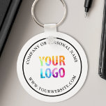 Custom Color Promotional Business Logo Branded Keychain<br><div class="desc">Easily personalize this coaster with your own company logo or custom image. You can change the background color to match your logo or corporate colors. Custom branded keychains with your business logo are useful and lightweight giveaways for clients and employees while also marketing your business. No minimum order quantity. Bring...</div>