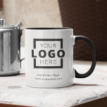 Custom Color Promotional Business Logo Branded Mug<br><div class="desc">Easily personalize this mug with your own company logo and business information. Promotional mugs make a long lasting impression so they make great corporate gifts, giveaways, or souvenirs for clients, customers, and employees. Design Tip: Bring branding customization to the next level by selecting a background color to match your brand...</div>